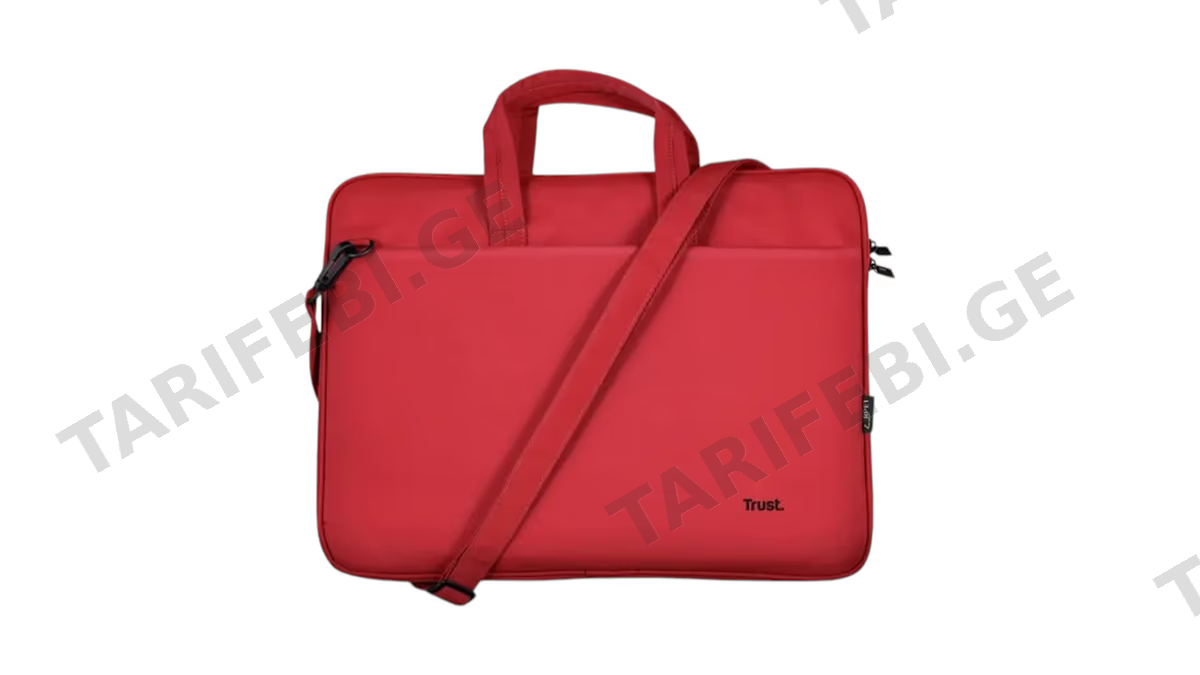 TRUST 24449 BOLOGNA LAPTOP BAG 16inch ლეპტოპის ჩანთა წითელი (44496)