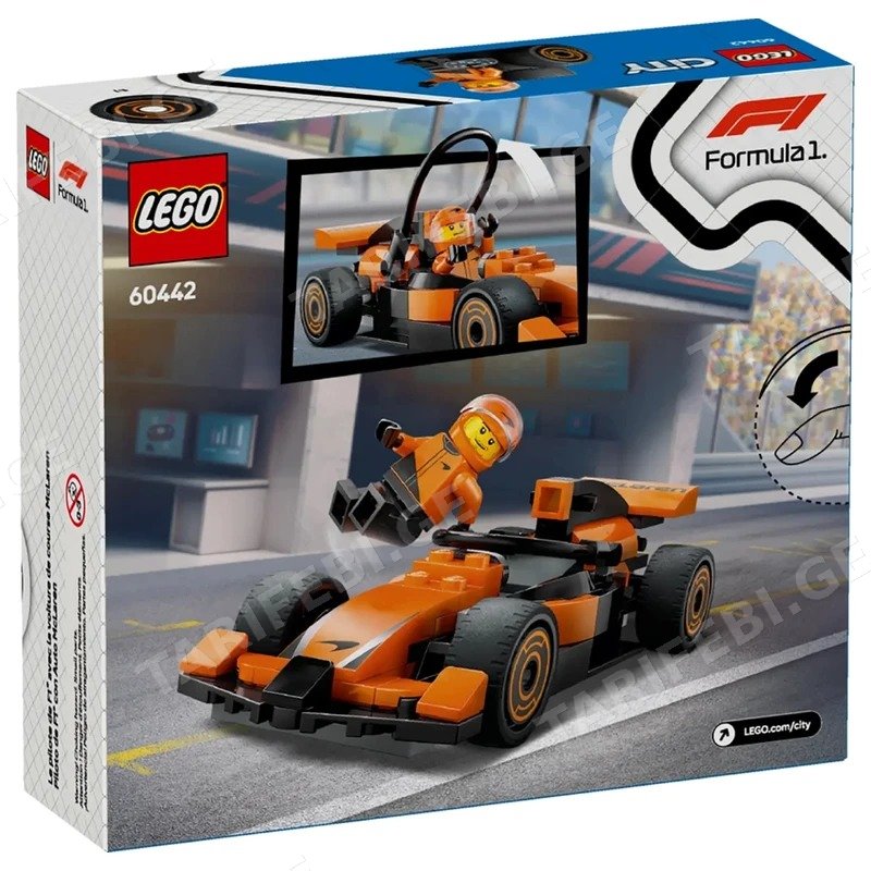 ასაწყობი კონსტრუქცია LEGO CITY 60442 MCLAREN-ის სარბოლო მანქანა 86 ნაწილი