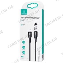 USAMS SJ495 U66 20W+60W დამტენი კაბელი