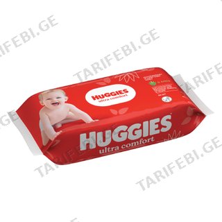 Huggies - ულტრა კომფორტი სველი ხელსახოცი - 56 ც