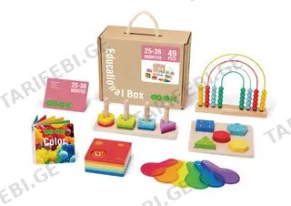 საგანმანათლებლო ყუთი (25–36 თვე) – Montessori Play Box