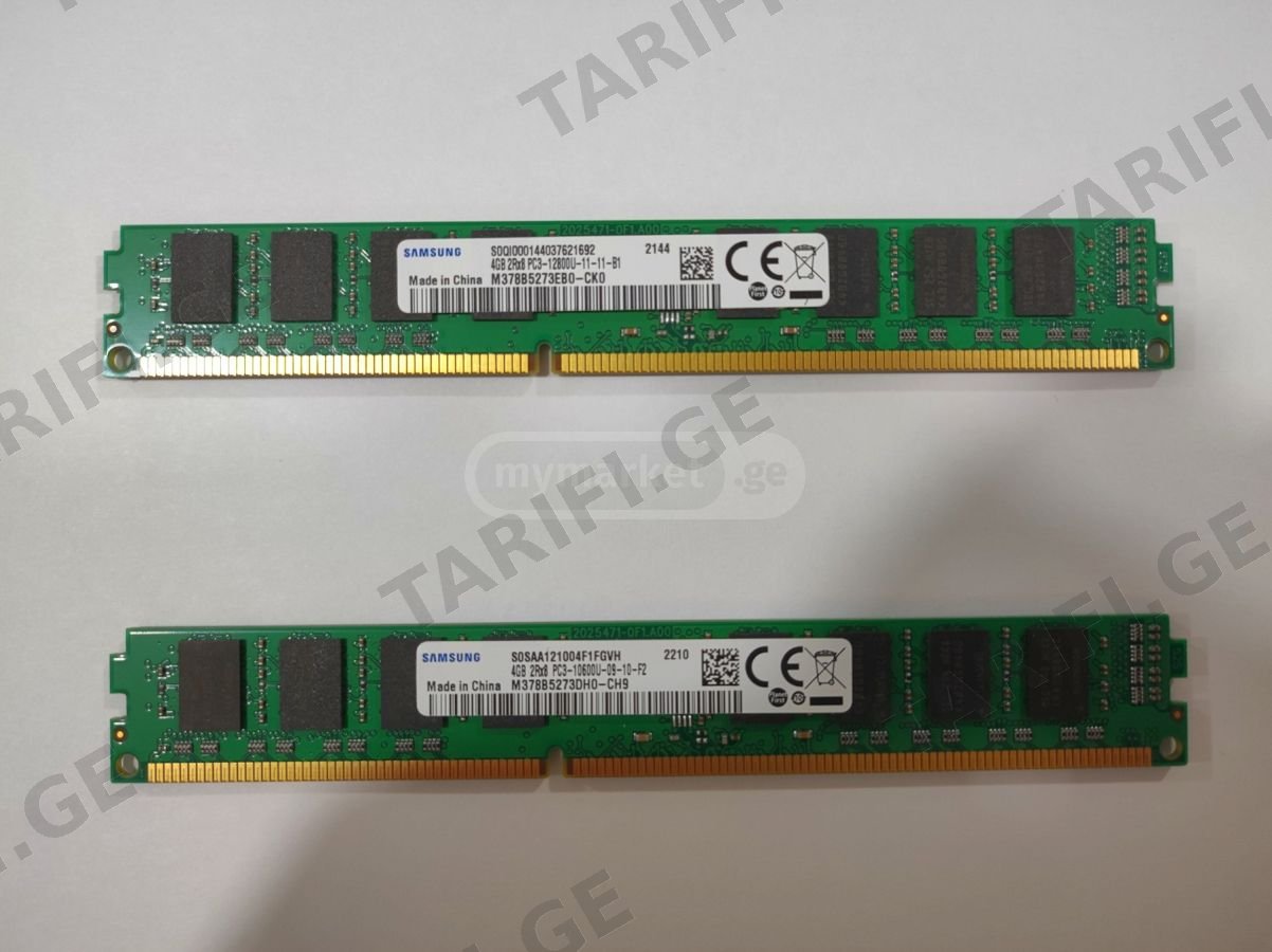 SAMSUNG DDR3 4GB და 8GB PC3 1333mhz და 1600mhz sodim