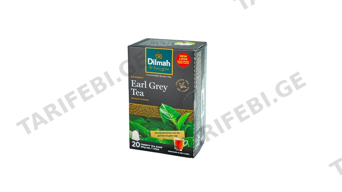 DILMAH შავი ჩაი ცეილონის ერლ გრეი-40გრ