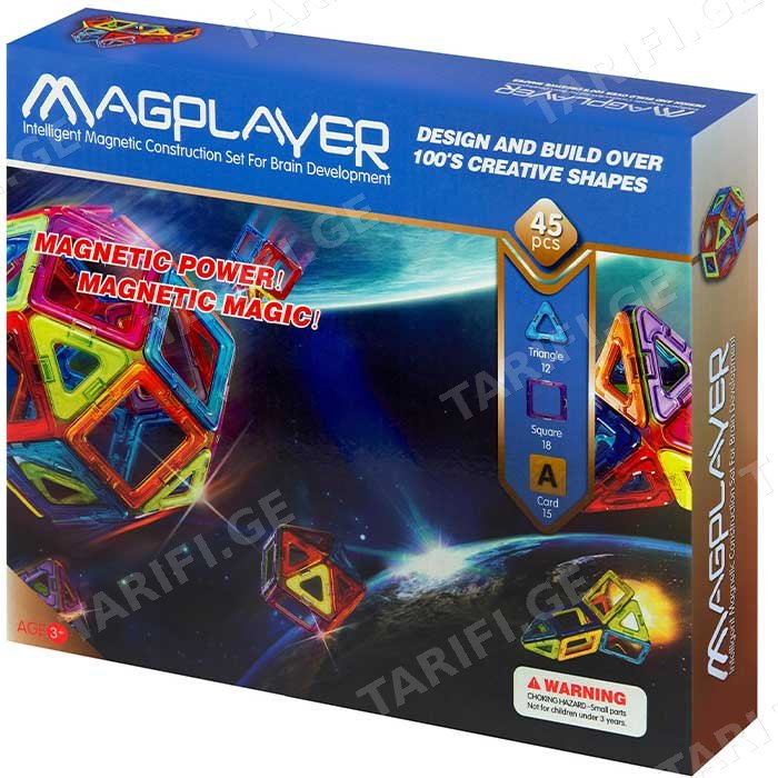 მაგნიტური კონსტრუქტორი MAGPLAYER MPA-45