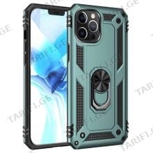 iPhone 12 Pro Max Sofia Ring Case სილიკონის ქეისი ბეჭდით - მწვანე