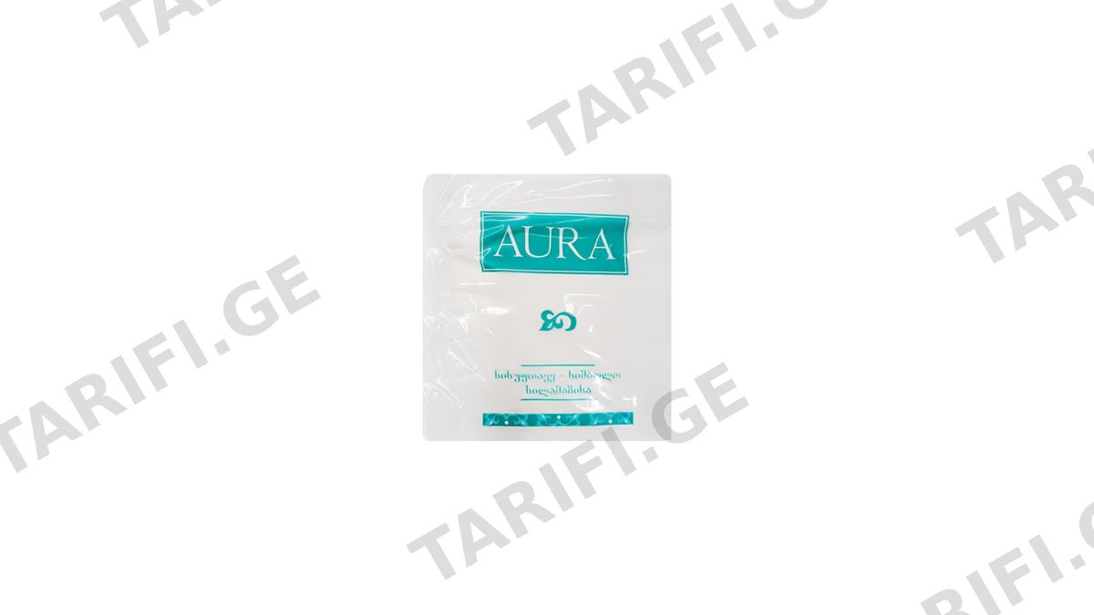 AURA ხელსახოცი წითელი 30X30-20ც