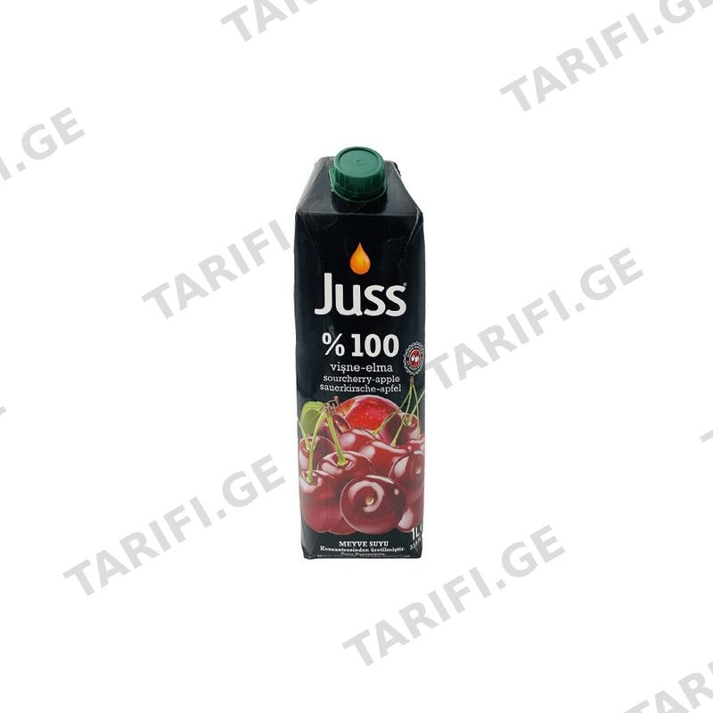 JUSS წვენი ვაშლის/ალუბლის 100% 1ლ
