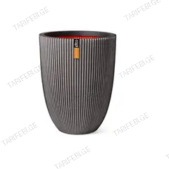 ქოთანი ყვავილის Capi Europe Vase Groove NL 46x58სმ ანტრაციტი