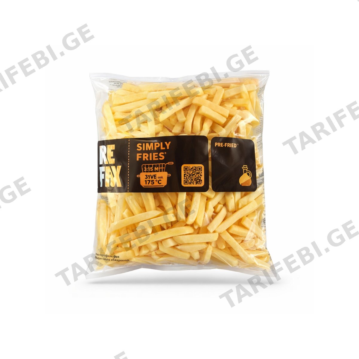 გაყინული კარტოფილი ფრი "WE FRY" 9x9 1000გრ