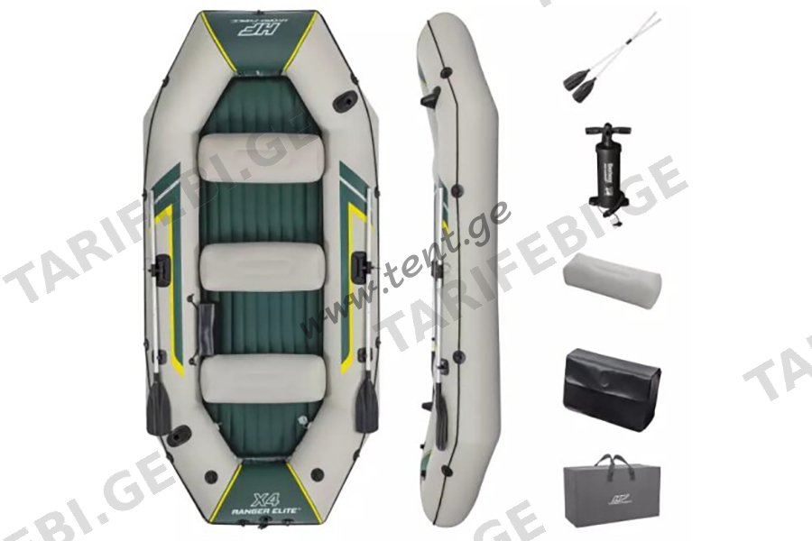გასაბერი ნავი Bestway ranger elite x4 raft set 4 ადგილიანი