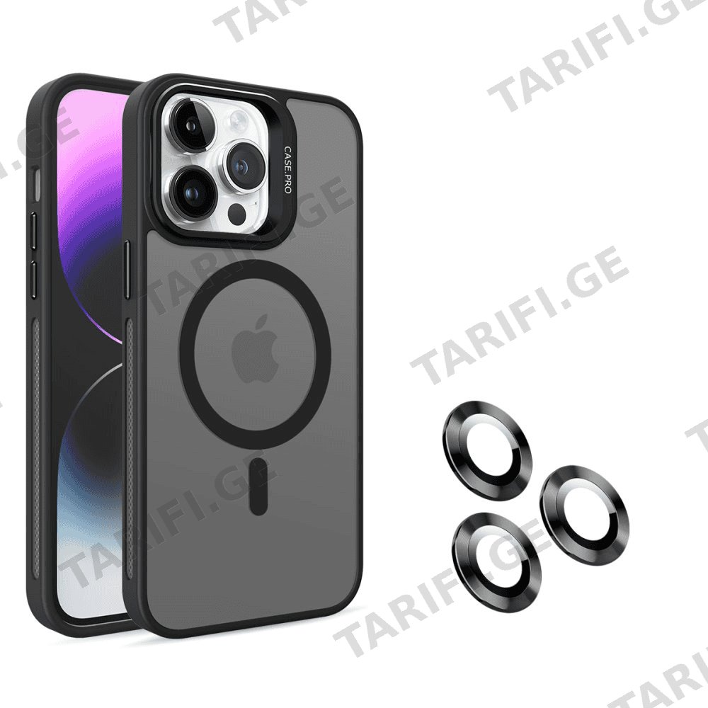 iPhone 14 Pro Max Case Flet Lens Magsafe ქეისი