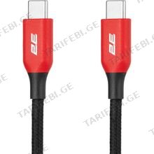 2E 2E-CC100-WH CABLE USB-C to USB-C 100W 1M BLACK დამტენი კაბელი