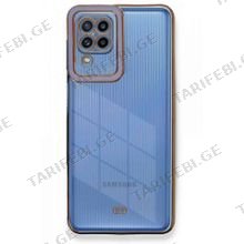 Samsung Galaxy A22, M22, M32, Liva lense Case სილიკონის ქეისი - იისფერი