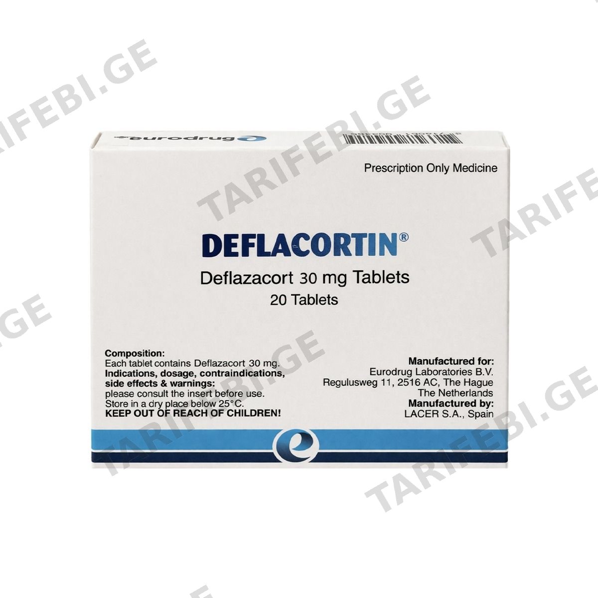 დეფლაკორტინი - Deflacortin 30მგ 20 ტაბლეტი