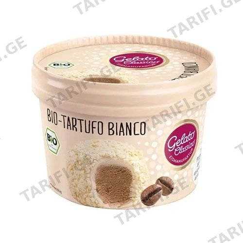 ორგანული ნაყინის ტრუფელი / Gelato Classico / თეთრი, ყავით 200მლ