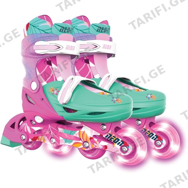 როლიკები NEON NC49F4, 34-37, ROLLER SKATES COMBO, FLORAL