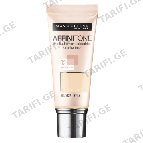 მეიბილაინი - ტონალური კრემი Affinitone 02 30მლ 0 Maybiline foundationn affinatone 30ml