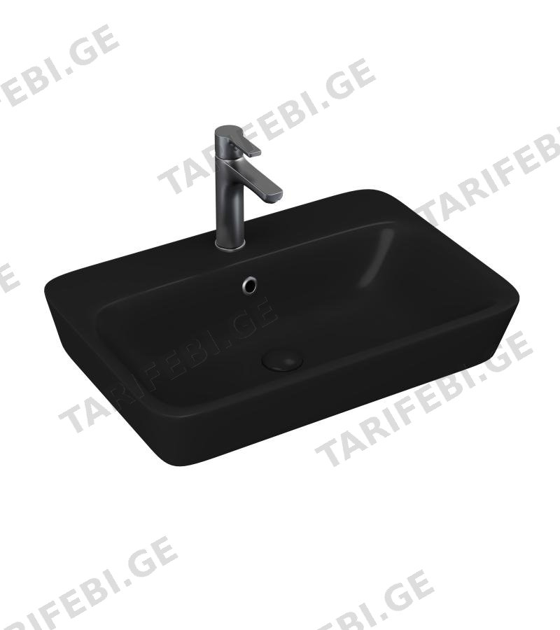 ხელსაბანი 65-სმ MITA #3065-110 ფერი : Matte Black მწ. LUCCO