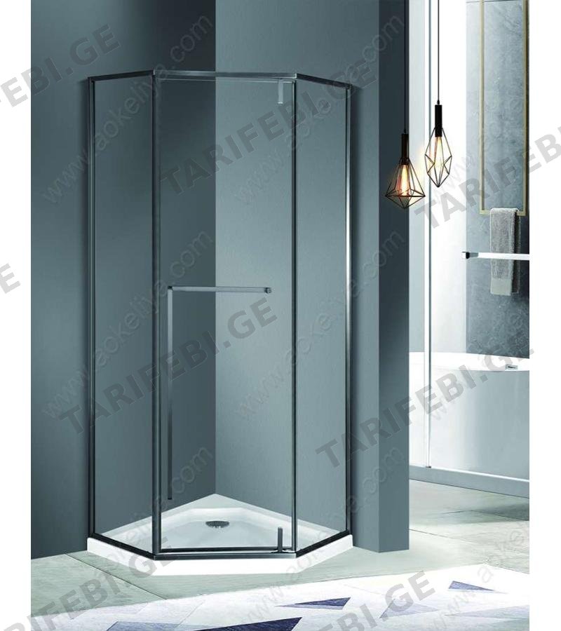 საშხაპე კაბინის მინის კომპლ. JL-176-9-QH ზომა. 90*90*190 სმ Gun gray Aokelya