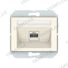 როზეტი ჩარჩოს გარეშე RJ45 Vilma KLRJ45-15e2-02 iv 1 განყოფილებიანი სპილოს ძვლის ფერი