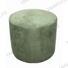 პუფი მრგვალი ალკანტარა მწვანე