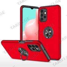 Samsung Galaxy A72 Elit Ring Case სილიკონის ქეისი ბეჭდით - წითელი