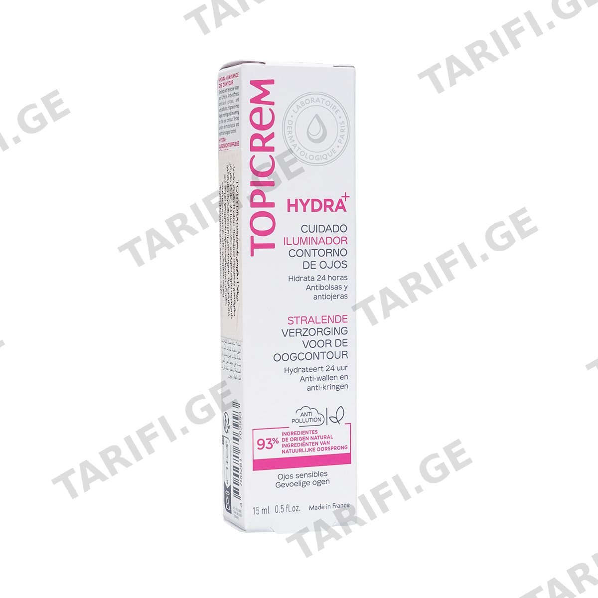 თვალის კრემი Hydra+ 15მლ 3993 ტოპიკრემი - Topicrem