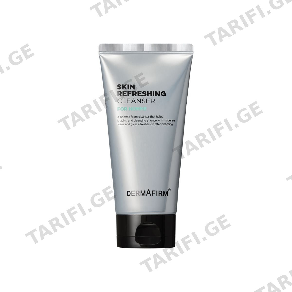 სახის დასაბანი ქაფი მამაკაცისთვის Skin refreshing 120გ 9017 დერმაფირმი - DERMAFIRM