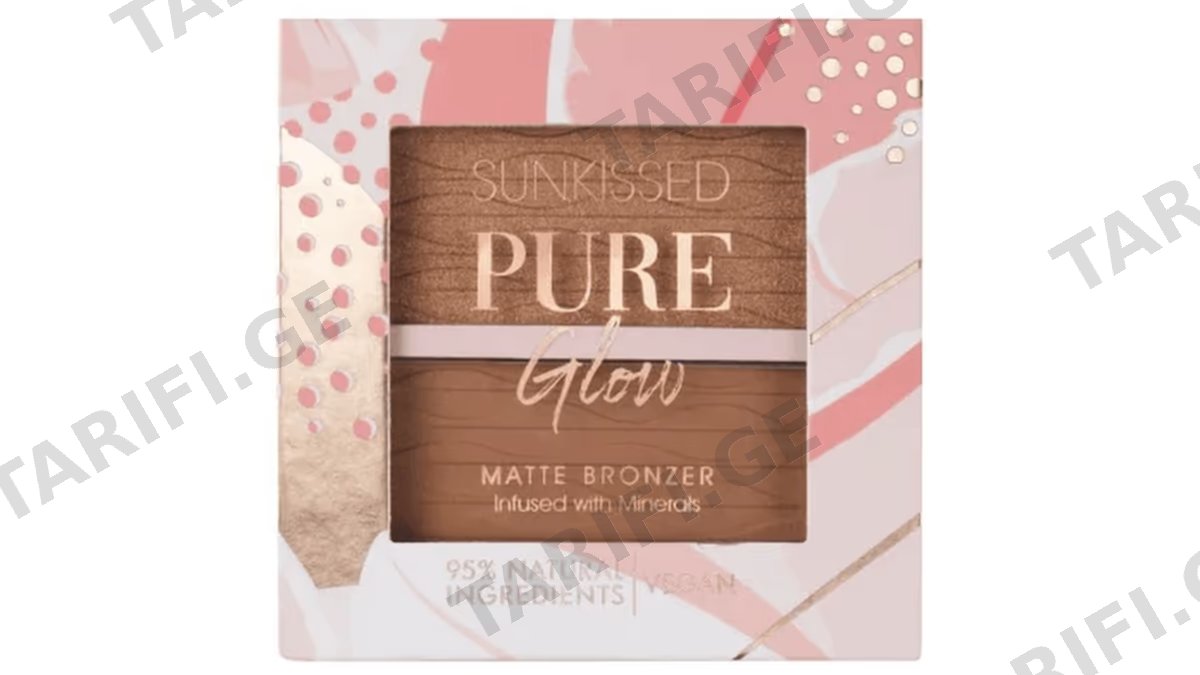 სანქისდი სახის პუდრი 2467 ბრონზერი Pure Glow Natural 95% 2x6.5გრ *