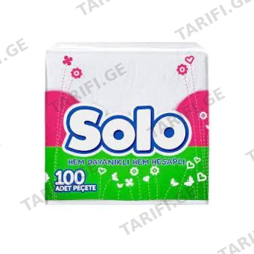 სოლო სუპერ ხელსახოცი 100ც