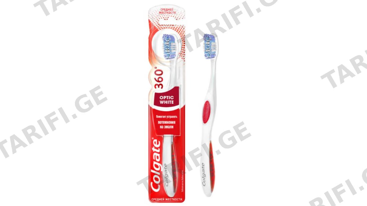 COLGATE-კბილის ჯაგრისი 360, OPTIC WHITE MED 6*12