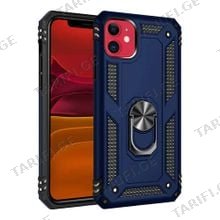 iPhone 11 Sofia Ring Case სილიკონის ქეისი ბეჭდით - მუქი ლურჯი