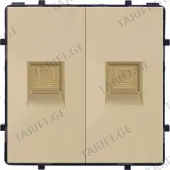 როზეტი Socket Internet 2 RJ45 ოქროსფერი