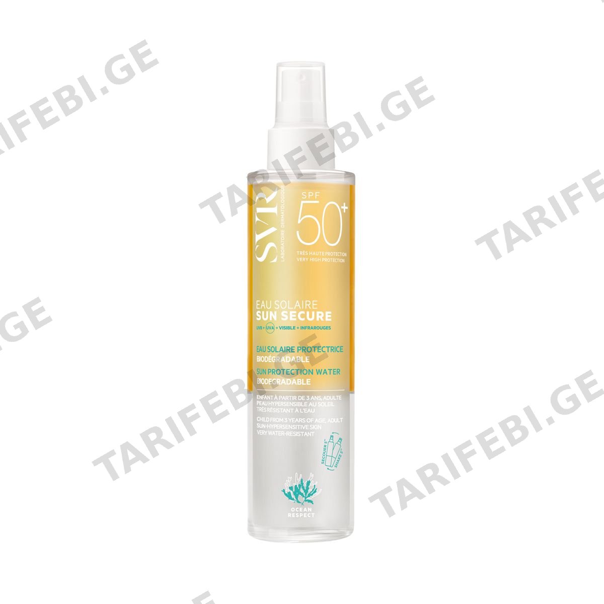 მზისგან დამცავი ორფაზიანი წყალი Sun Spf50+ 1293 ესვიერი - Svr