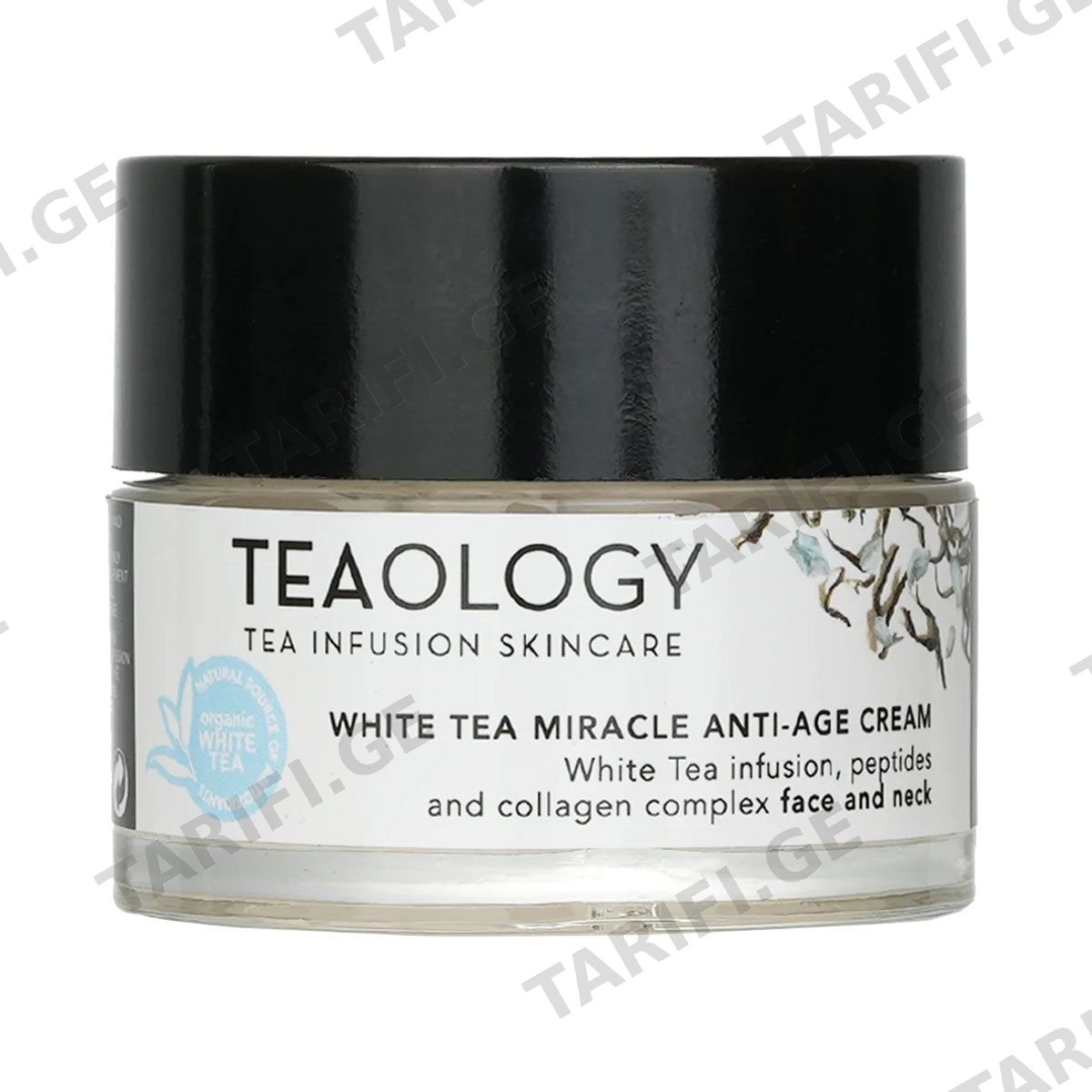 კრემი დაბერების საწინააღმდეგო White Tea 50მლ 0070 თიოლოჯი - Teaology