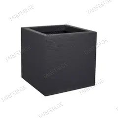 ქოთანი პლასტმასის EDA Plastiques CARRE GRAPHIT 29,5 X 29,5 X 29,5სმ 21ლ
