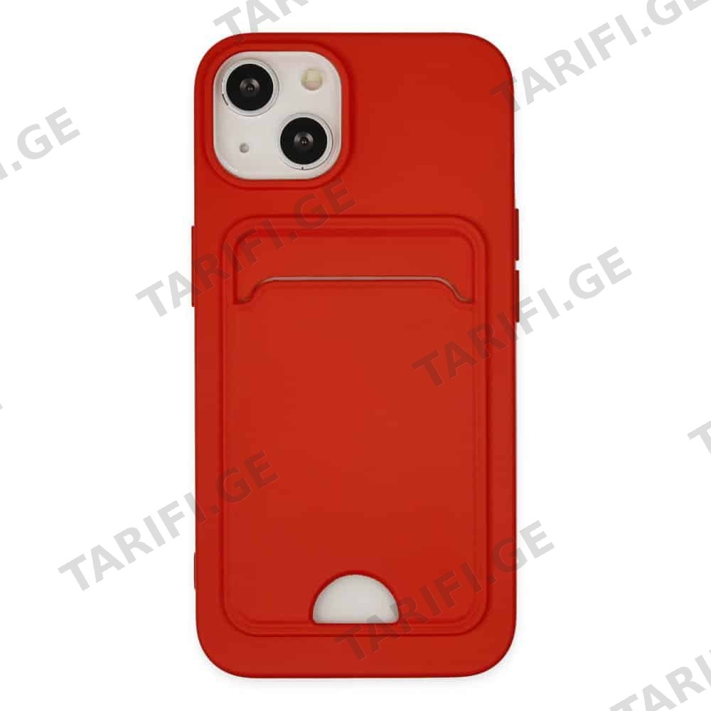 iPhone 13 Kelvin Case ბარათის ჩასადებით სილიკონის ქეისი