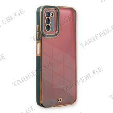 Samsung Galaxy A02S, Samsung Galaxy A03S, Liva lense Case სილიკონის ქეისი - მწვანე