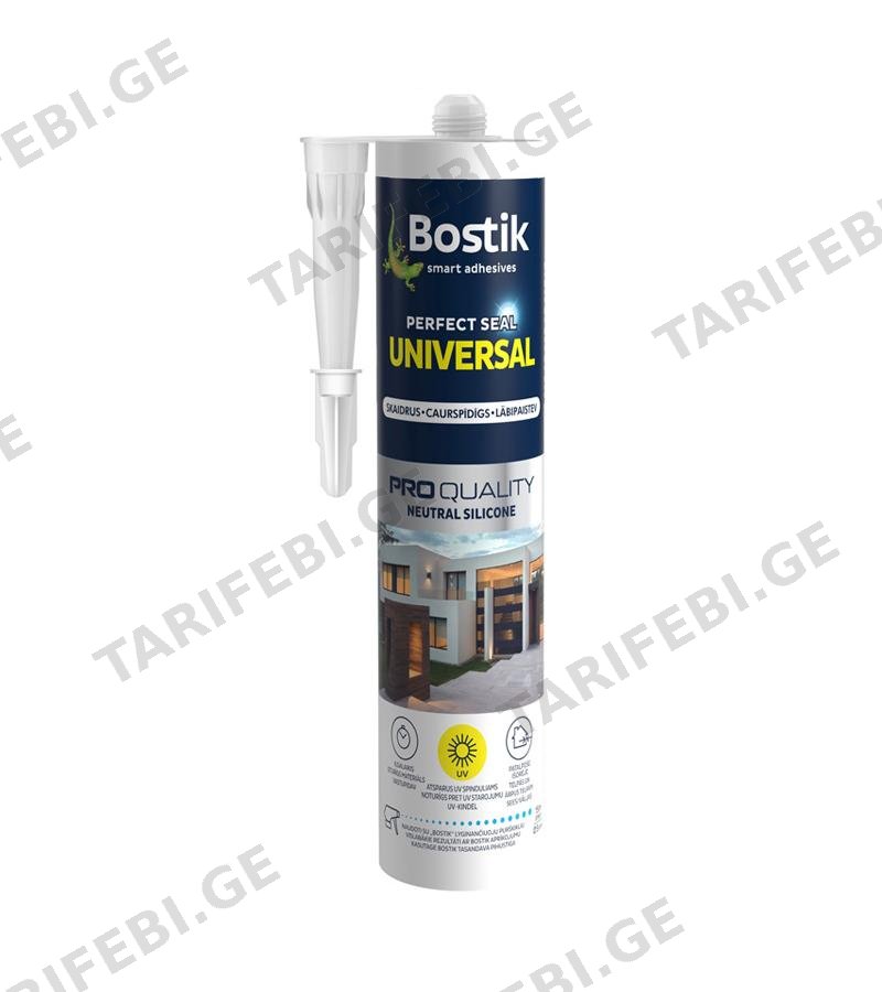 სილიკონი უნივერსალი UNIVERSAL SILICONE თეთრი 300 გრ BOSTIK