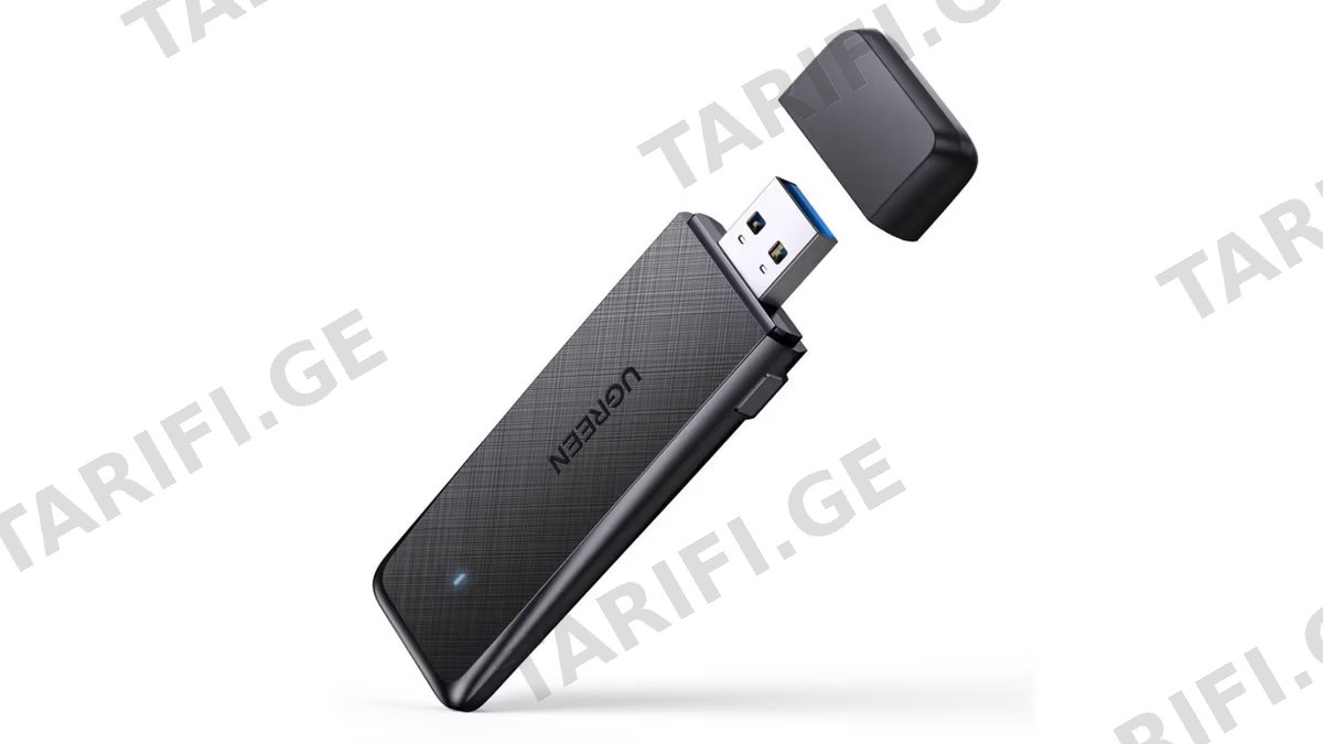 Wi-Fi ადაპტერი UGREEN CM492 (50340) AC1300 Wireless Network Adapter, USB 3.0, 1300Mbps, Black