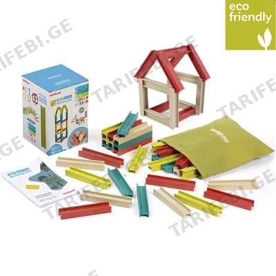 სათამაშო ასაშენებელი კონსტრუქცია MINILAND ECO BEAMS BUILDING SET