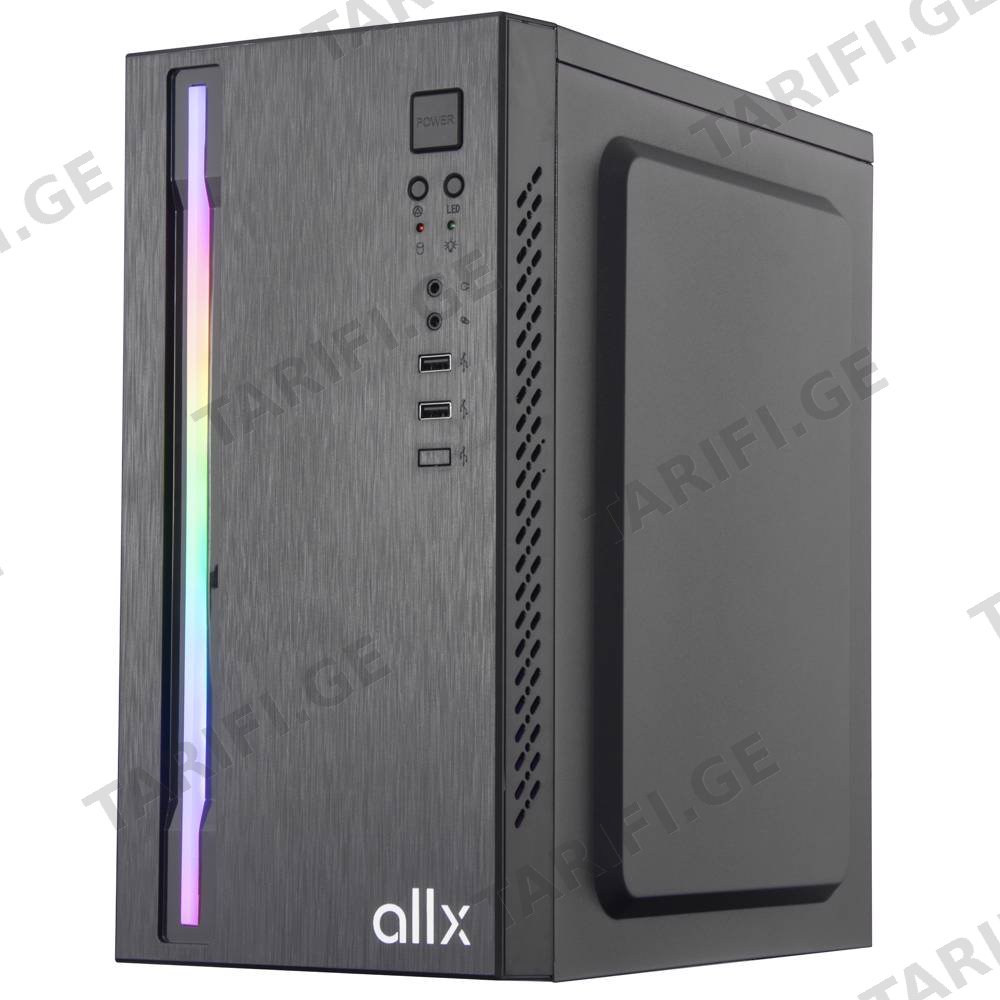 ქეისი ALLX AX-B1735, Computer Case, Micro-ATX, ITX, USBx2, AUDIO, Black
