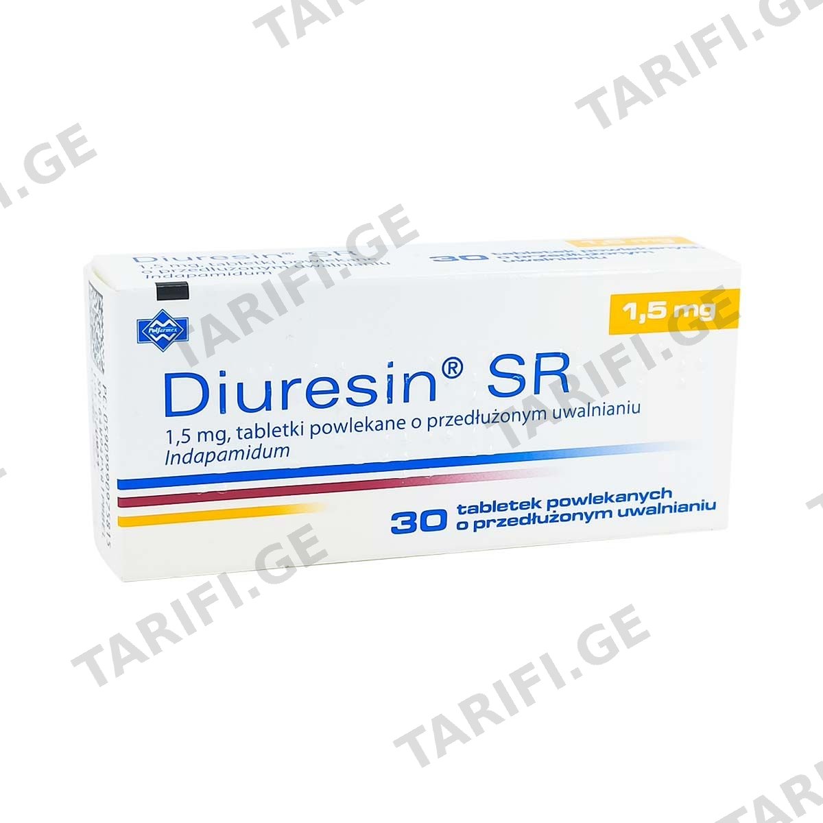 დიურეზინი SR - Diurezin SR 1.5მგ 30 ტაბლეტი