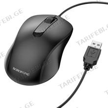 BOROFONE BG4 BUSINESS BLACK სადენიანი მაუსი