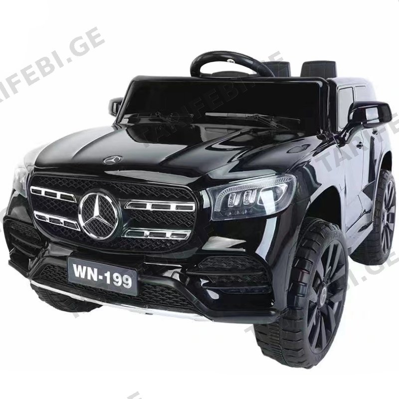 ბავშვის ელექტრო მანქანა MERCEDES WN-199 (D199-B) ტყავის სავარძლით