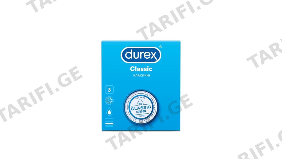 DUREX პრეზერვატივი კლასიკი-3ც