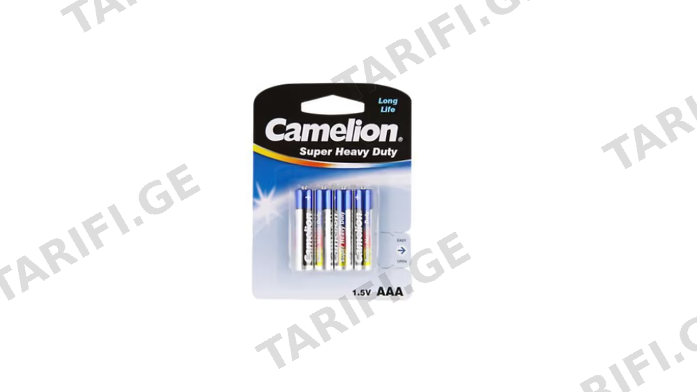 1070 Camelion Super HD ლურჯი AAA ელემენტი, 4ც შეკრა R03P-BP4B