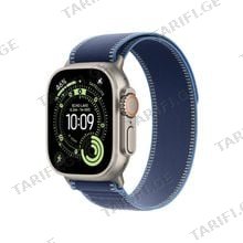 Apple Watch Ultra 3 49mm Natural Titanium Case With Bright Blue Trail Loop MEWU4 M/L სმარტ საათი