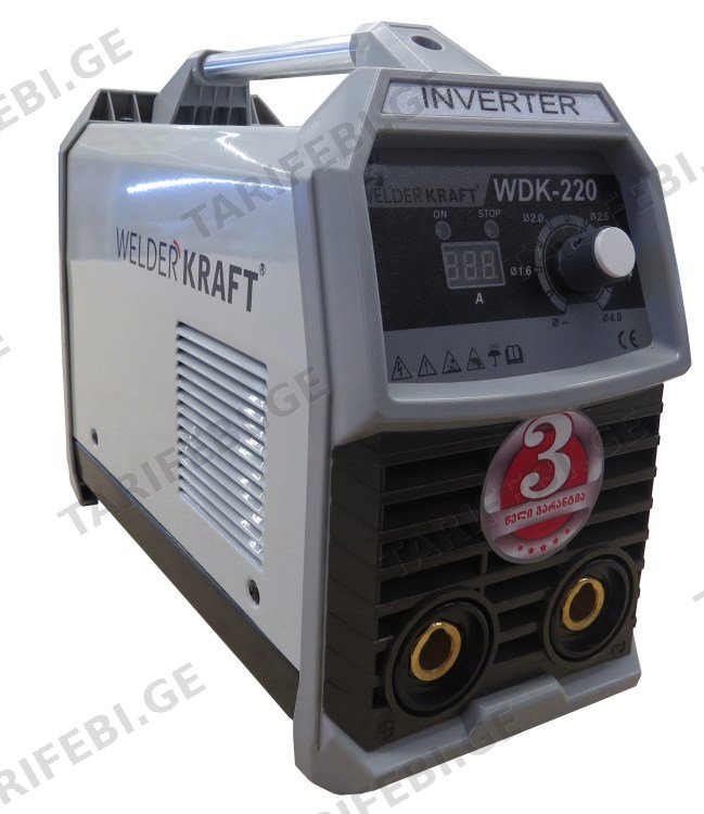 შესადუღებელი ინვერტორი პროფესიონალური WELDER KRAFT WDK-220A MMA