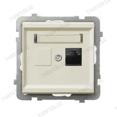 როზეტი კომპიუტერის Ospel Sonata GPK-1R/K/m/27 RJ45 Cat 5e 1 განყოფილებიანი ჩალისფერი